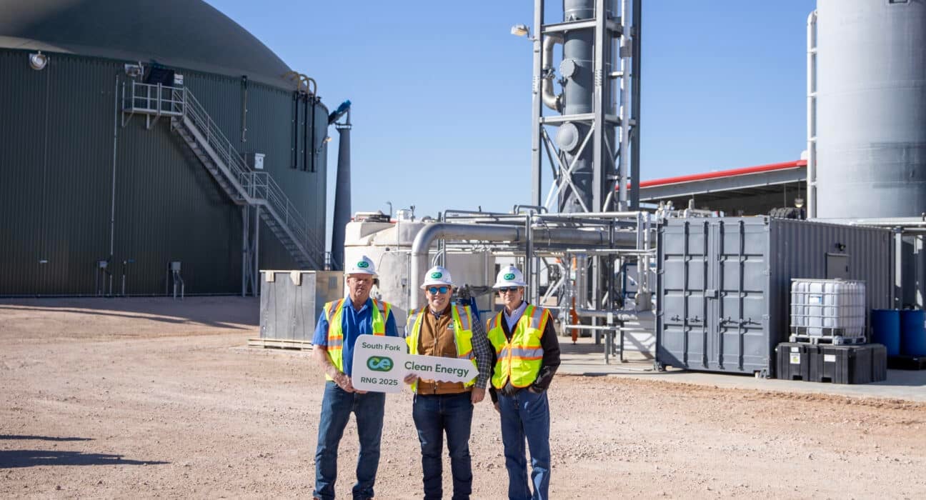 Clean Energy has completed its renewable natural gas (RNG) facility at South Fork Dairy in Dimmitt, Texas.