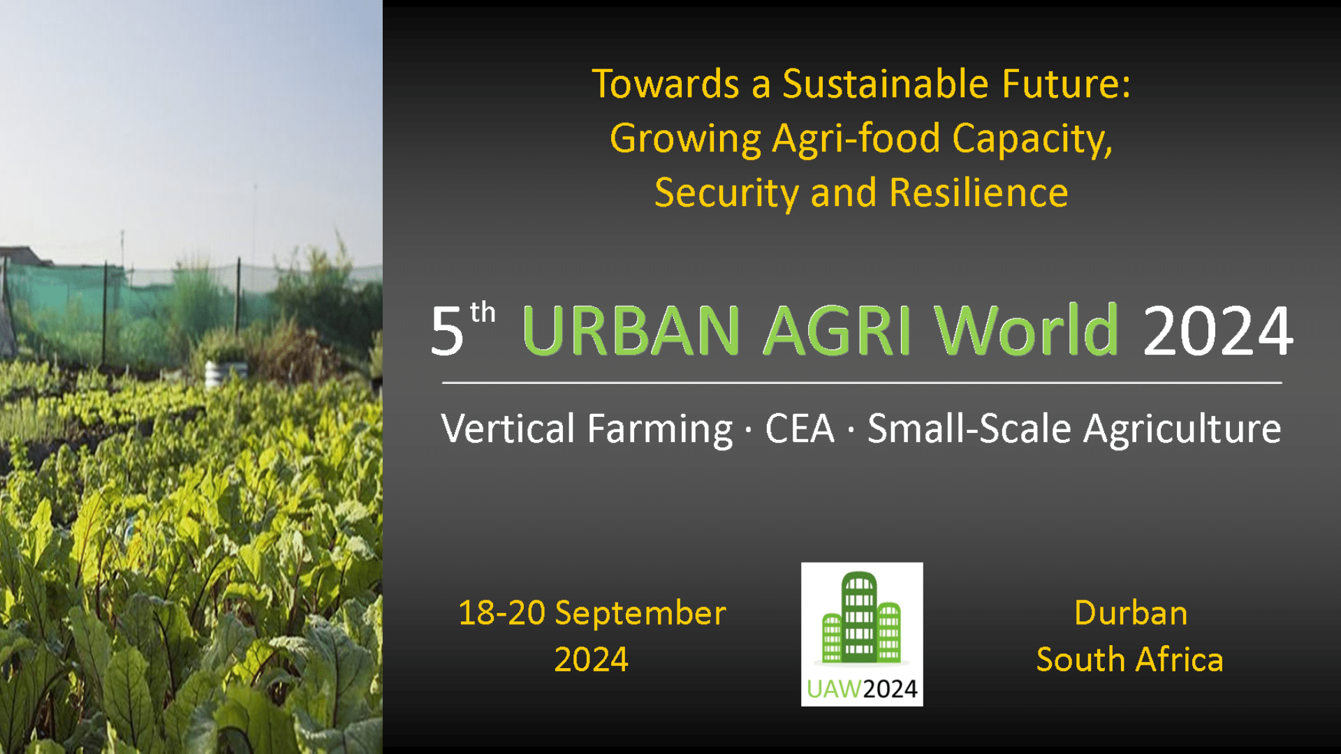 The 5th Urban Agri World Summit is celebrating its fifth successful year as the region's premier agriculture event. Enterprise iLembe is set to host the 5th Urban Agri World Summit from September 18-20, 2024, in the rapidly evolving iLembe District.