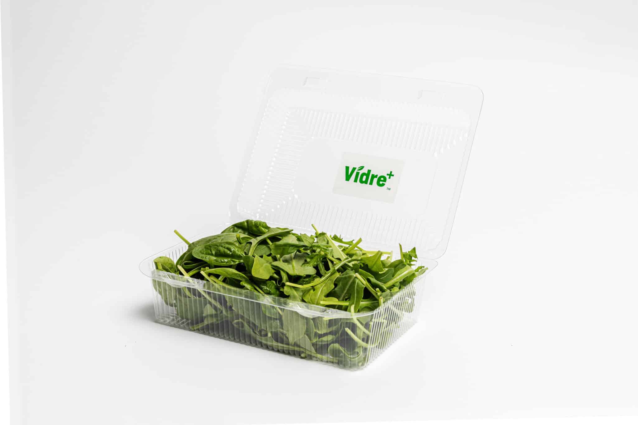 Trials show Fresh Inset’s Vidre+™ technology extends spinach freshness by up to 10 days and reduces raspberry shrinkage