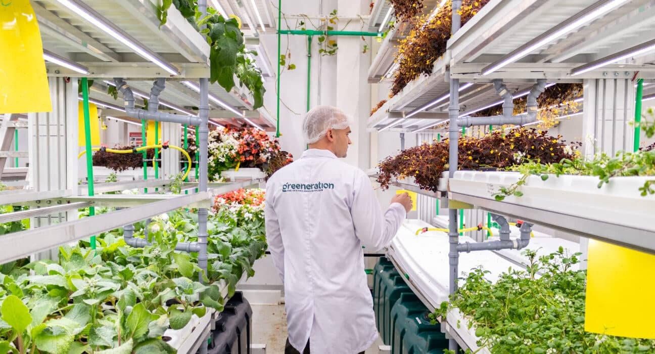 Greeneration operates a high-end vertical farm in Dubai focused on edible flowers, microgreens, and specialty leaves for premium HoReCa.