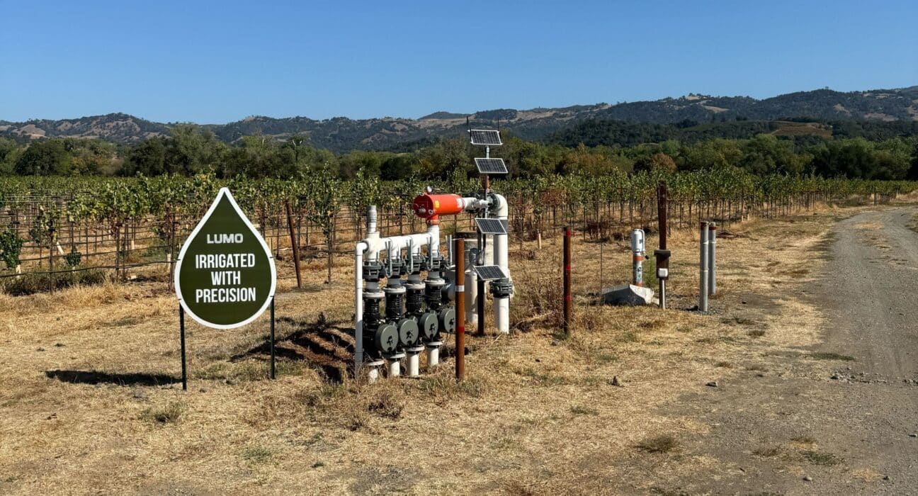 Lumo announced a strategic partnership with Wyatt Irrigation Supply to expand precision irrigation in Napa and Sonoma.