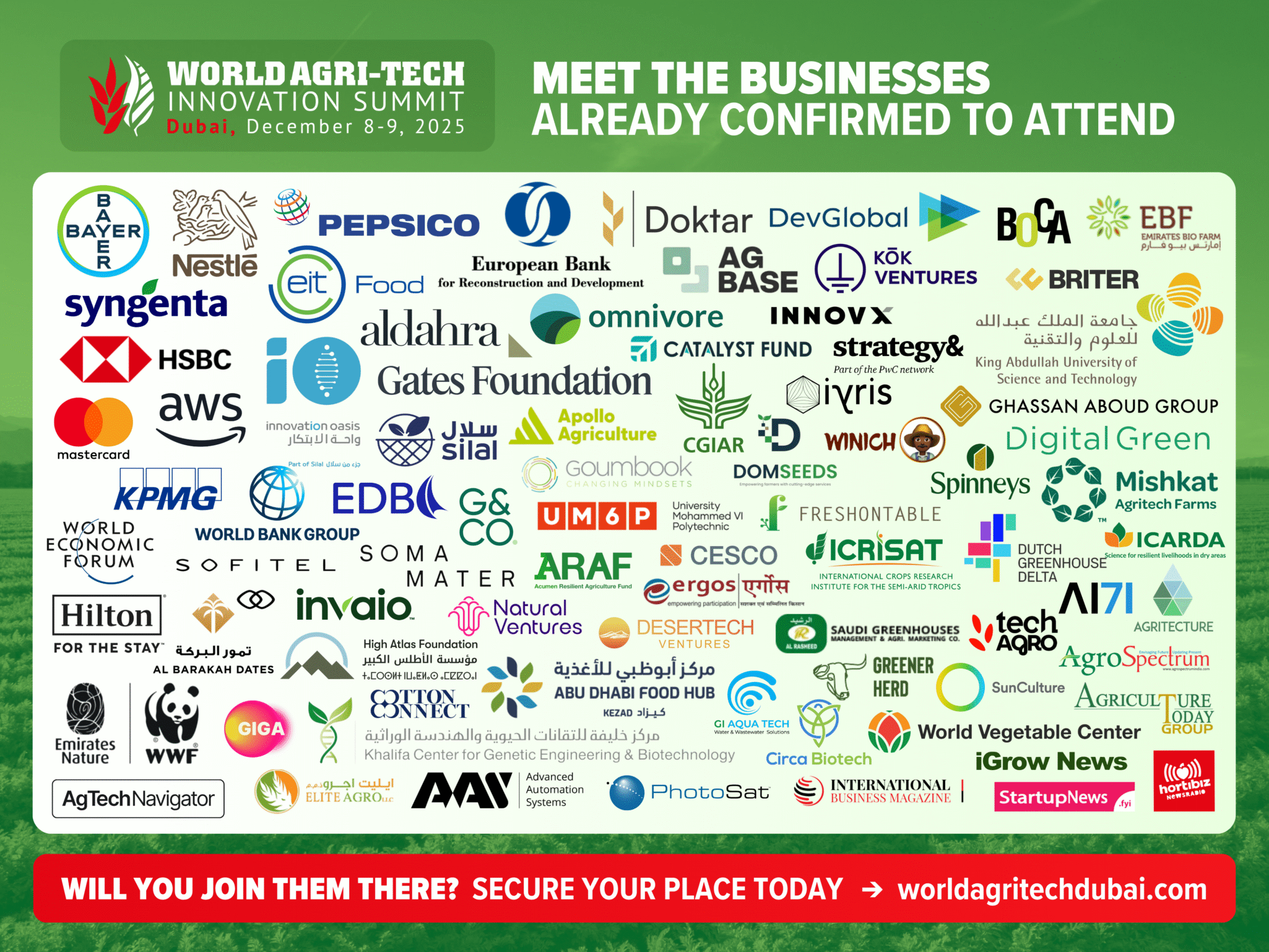 The World Agri-Tech Innovation Summit in Dubai will showcase regional breakthroughs in sustainable farming and climate-smart systems.