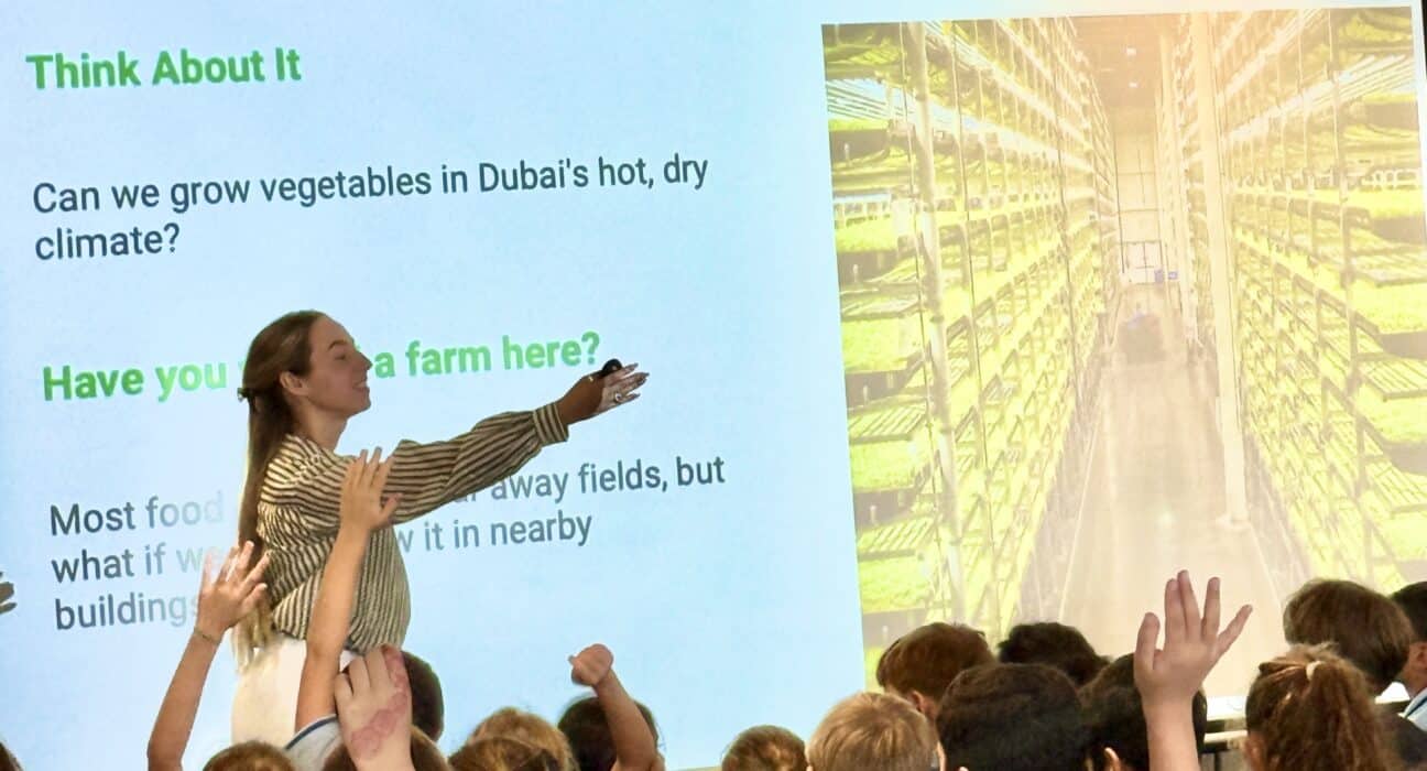 Greeneration partnered with Arcadia British School for a STEM Week session, introducing students to the science and innovation behind vertical farming.