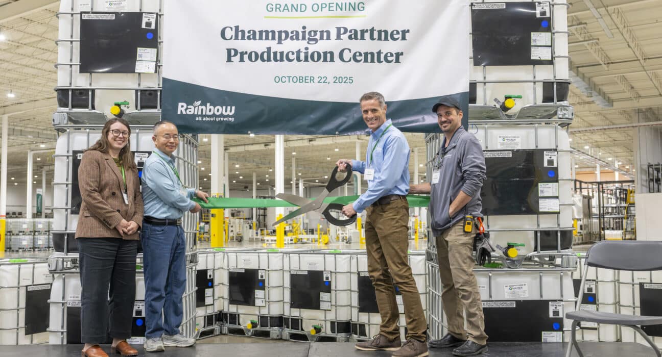 Rainbow opens a 182,000-sq-ft Partner Production Center in Champaign, IL, advancing North American agrochemical manufacturing efficiency.