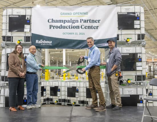 Rainbow opens a 182,000-sq-ft Partner Production Center in Champaign, IL, advancing North American agrochemical manufacturing efficiency.