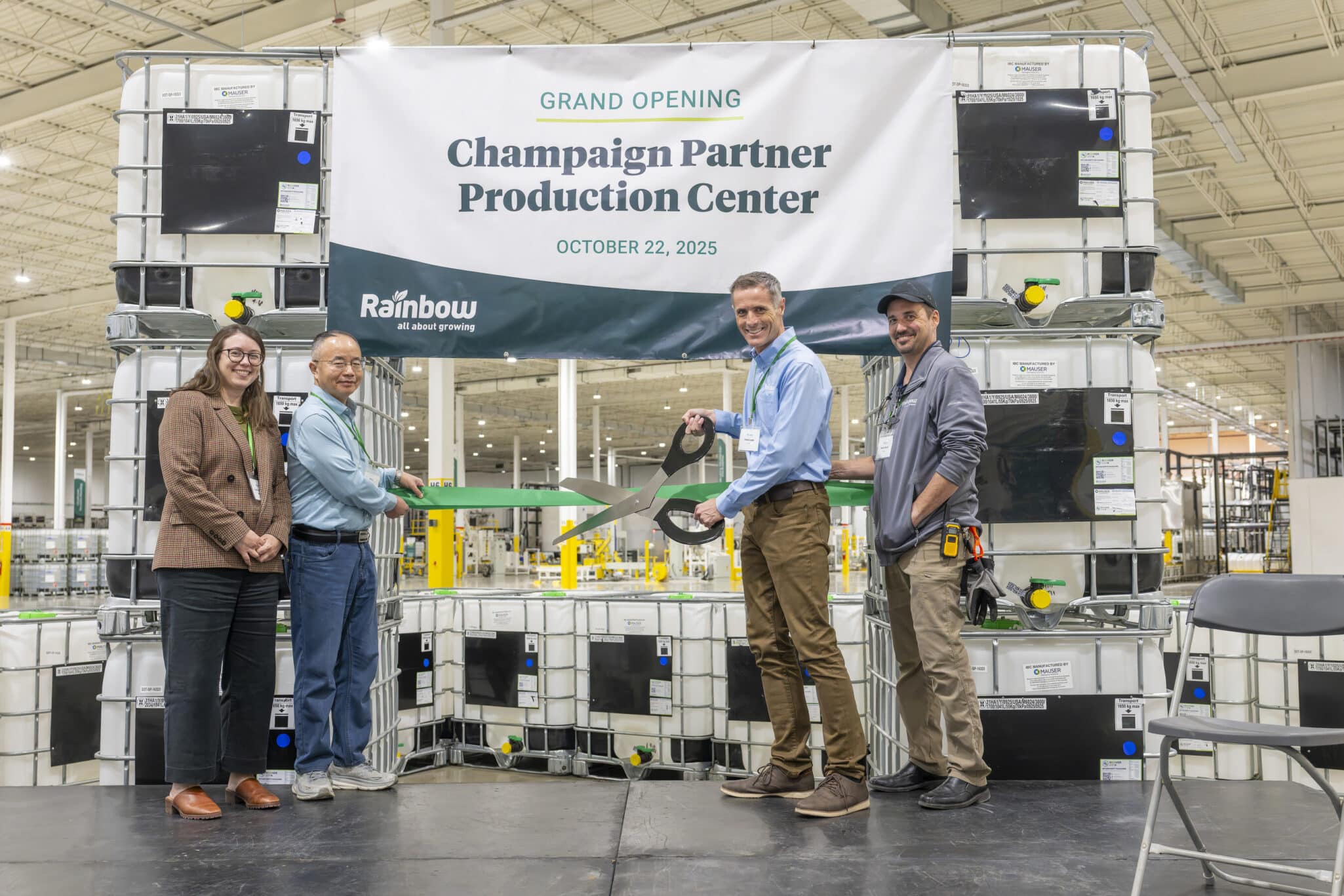Rainbow opens a 182,000-sq-ft Partner Production Center in Champaign, IL, advancing North American agrochemical manufacturing efficiency.