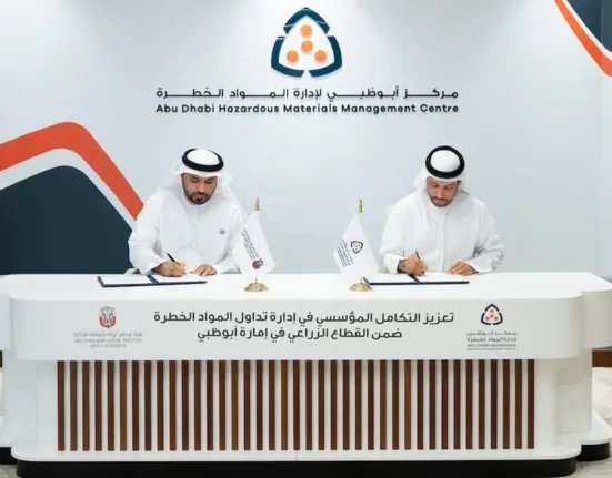 ADAFSA and the Abu Dhabi Hazardous Materials Management Centre signed an MoU to regulate hazardous materials in the agricultural sector.