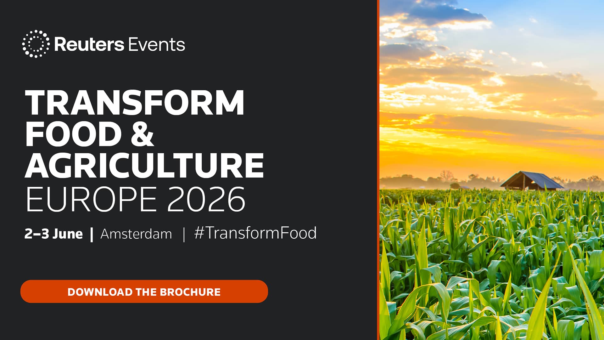 Join Transform Food & Agriculture Europe 2026 for insights and collaboration among leaders in the agri-food value chain.