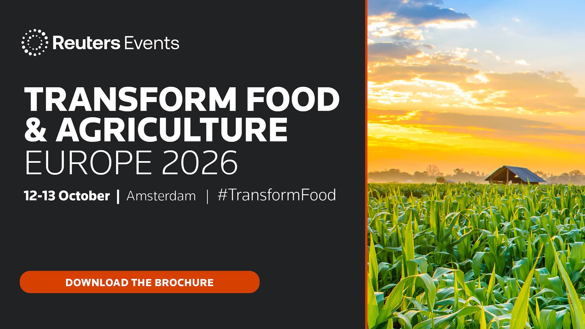 Join Transform Food & Agriculture Europe 2026 for insights and collaboration among leaders in the agri-food value chain.
