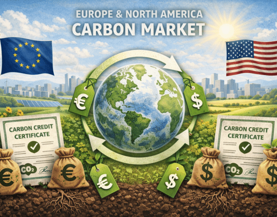 Examine the agricultural Carbon Market's growth in North America and Europe, fueled by partnerships and institutional support.