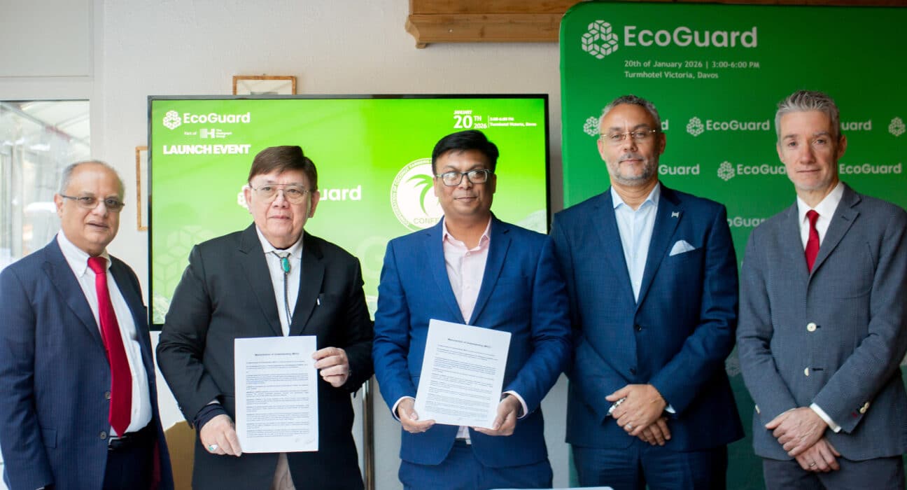 The Confederation of Coconut Farmers Organizations of the Philippines (CONFED) and EcoGuard Global AG announced the signing of an agreement at the World Economic Forum Annual Meeting in Davos to establish the Philippines’ first Carbon Office.
